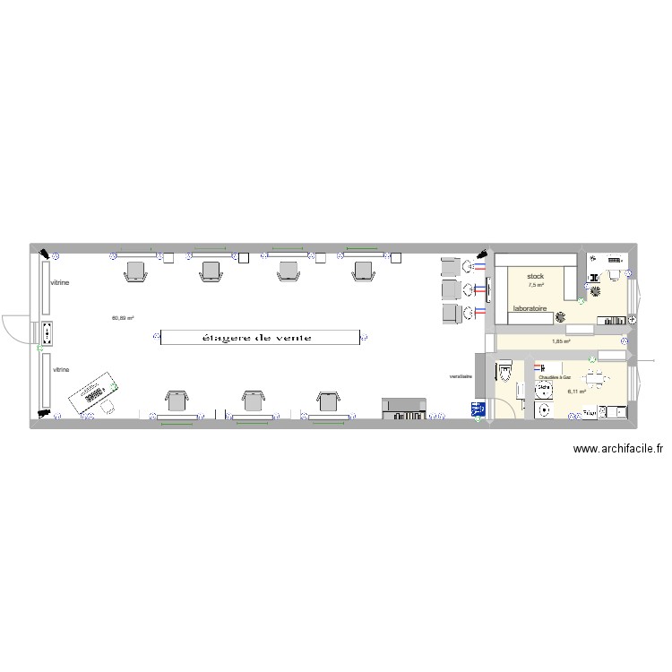 SALON SABRINA. Plan de 0 pièce et 0 m2