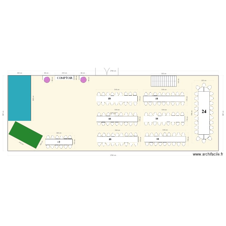 VERSION 2. Plan de 1 pièce et 277 m2