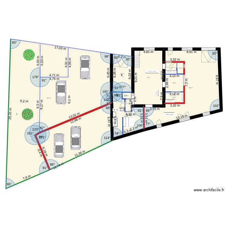 rambr et2. Plan de 88 pièces et 2404 m2