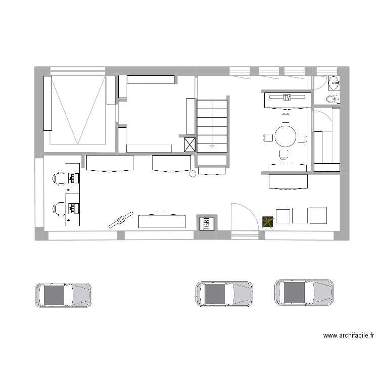argos. Plan de 7 pièces et 37 m2