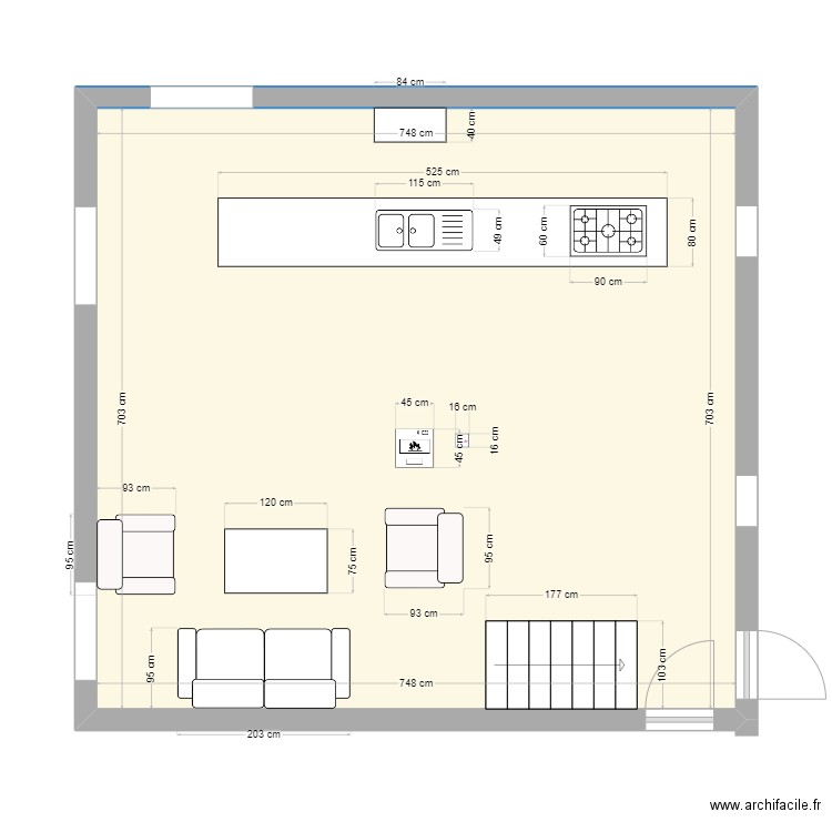 pièce a vivre n° 4 mai 2023. Plan de 0 pièce et 0 m2