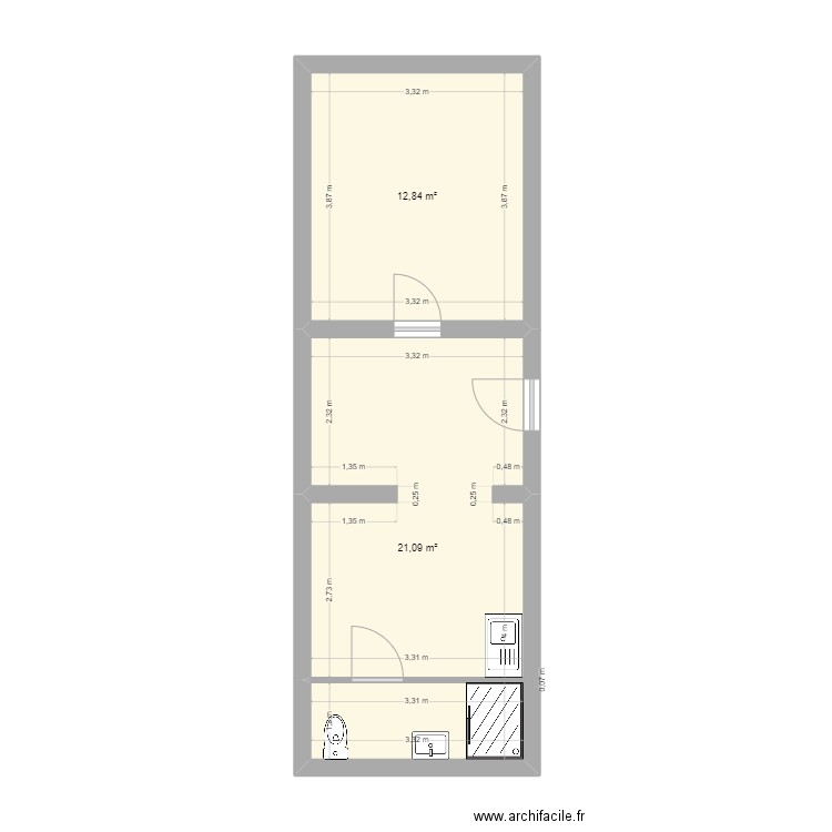 local pro rdc. Plan de 0 pièce et 0 m2