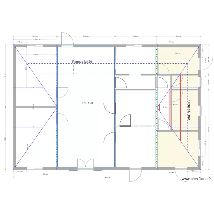 charpente cr&egrave;che 4. Plan de 