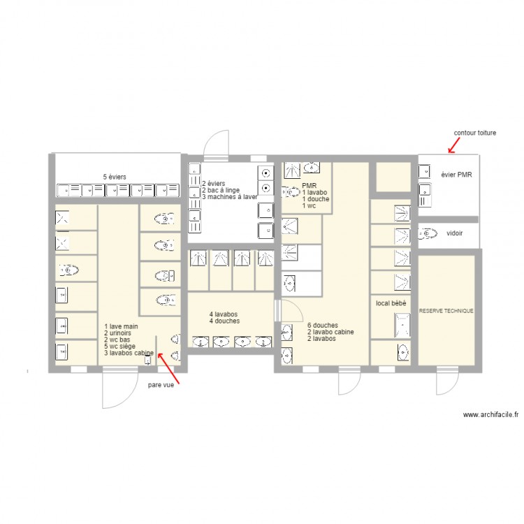 projet sanitaire 3. Plan de 0 pièce et 0 m2