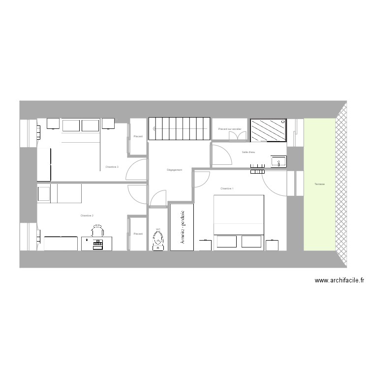 VIEIRA Niv 2. Plan de 12 pièces et 45 m2