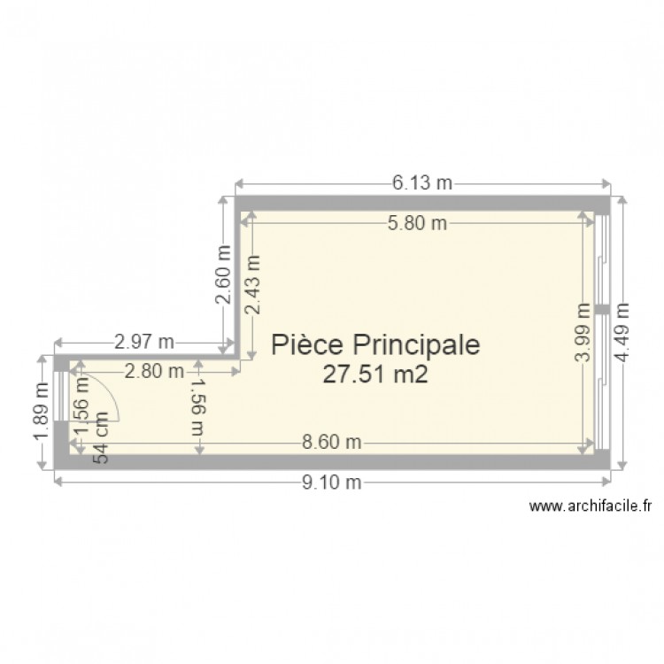 palmosa studio 1. Plan de 0 pièce et 0 m2