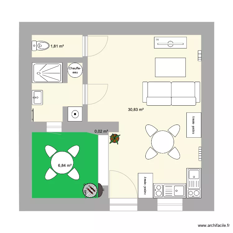 LOIRE LES MARAIS T3 RDC. Plan de LOIRE LES MARAIS T3 RDC. Plan de