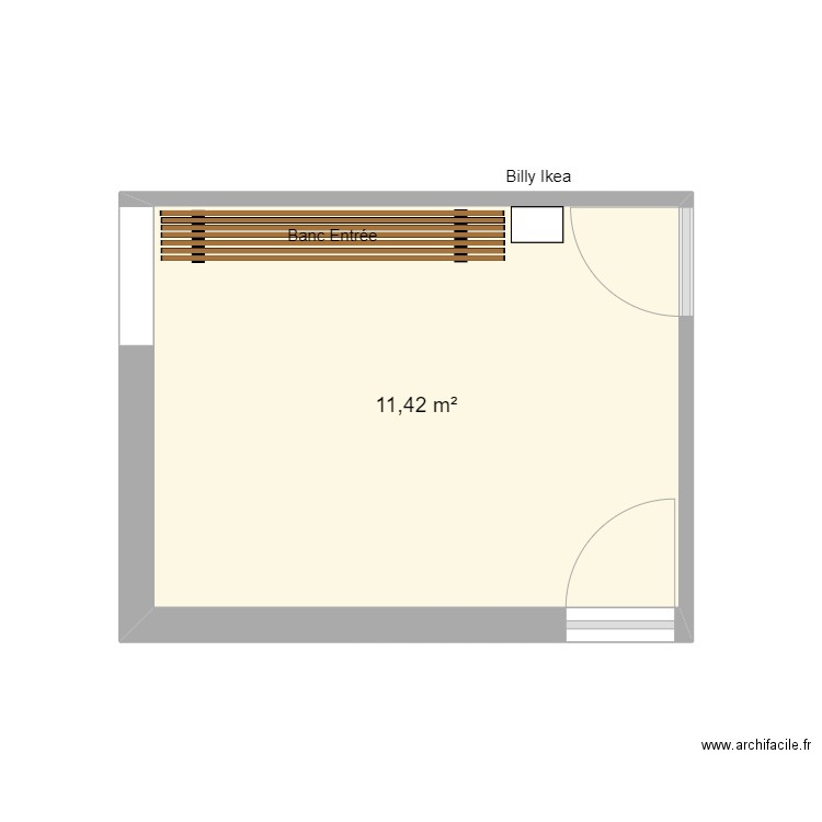 Mudroom. Plan de 1 pièce et 11 m2