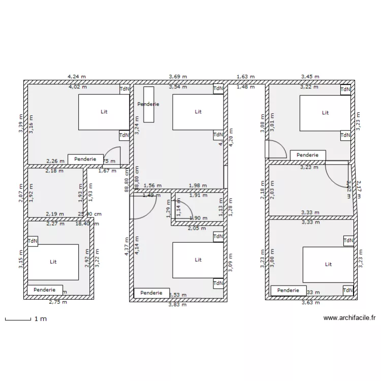 Case Counass Campement Meubl&eacute;e. Plan de 