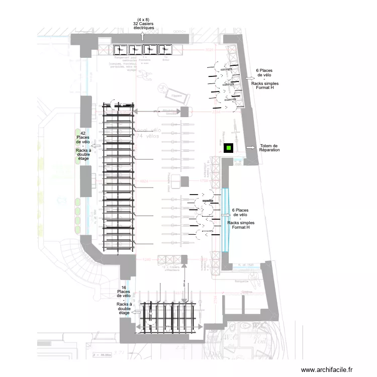 Parking Owkin Double Rack. Plan de 