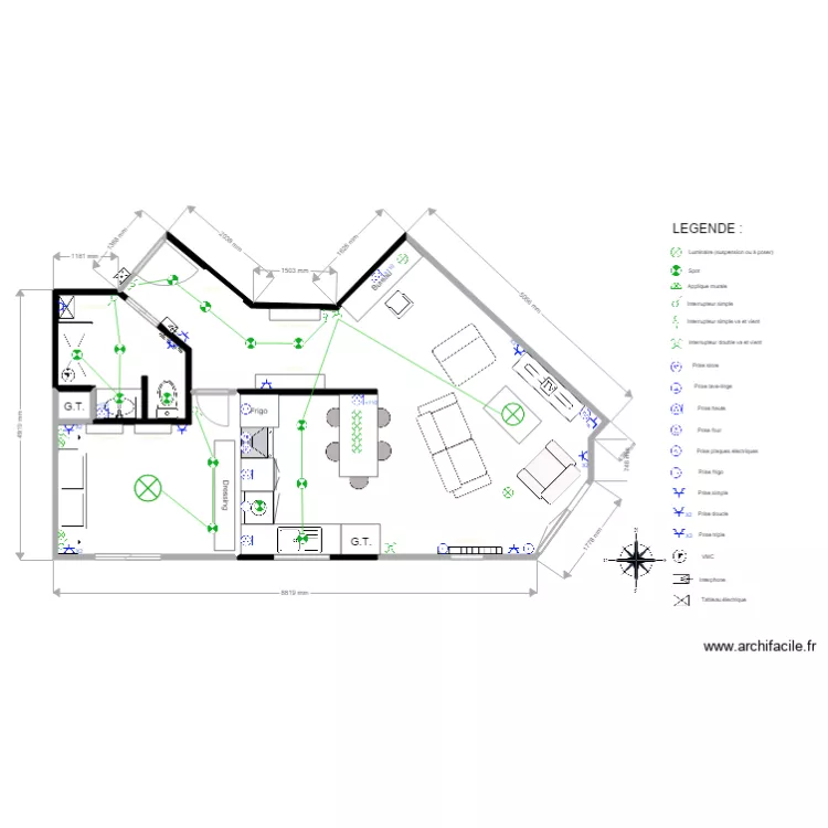 APPART plan elec. Plan de 