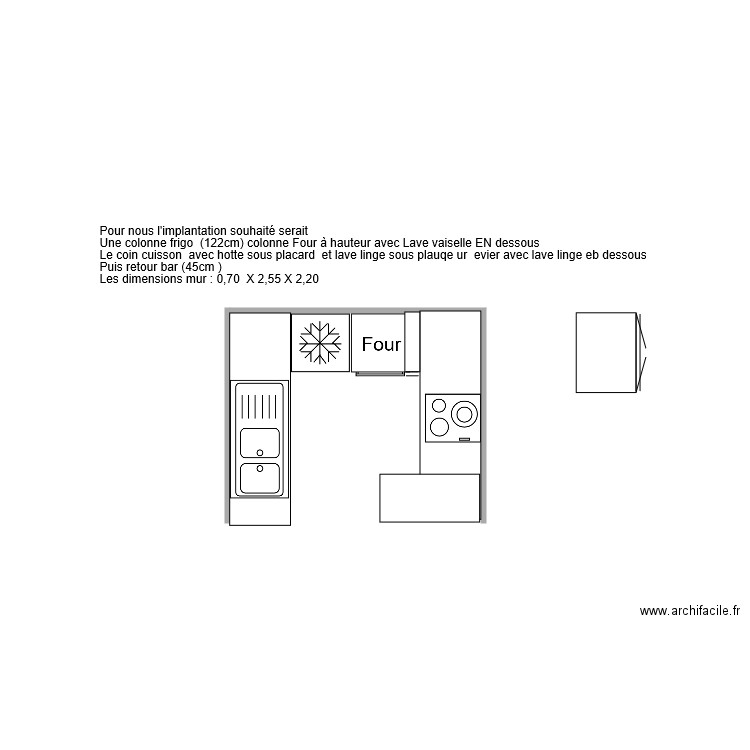 Cuisine 1 . Plan de 0 pièce et 0 m2