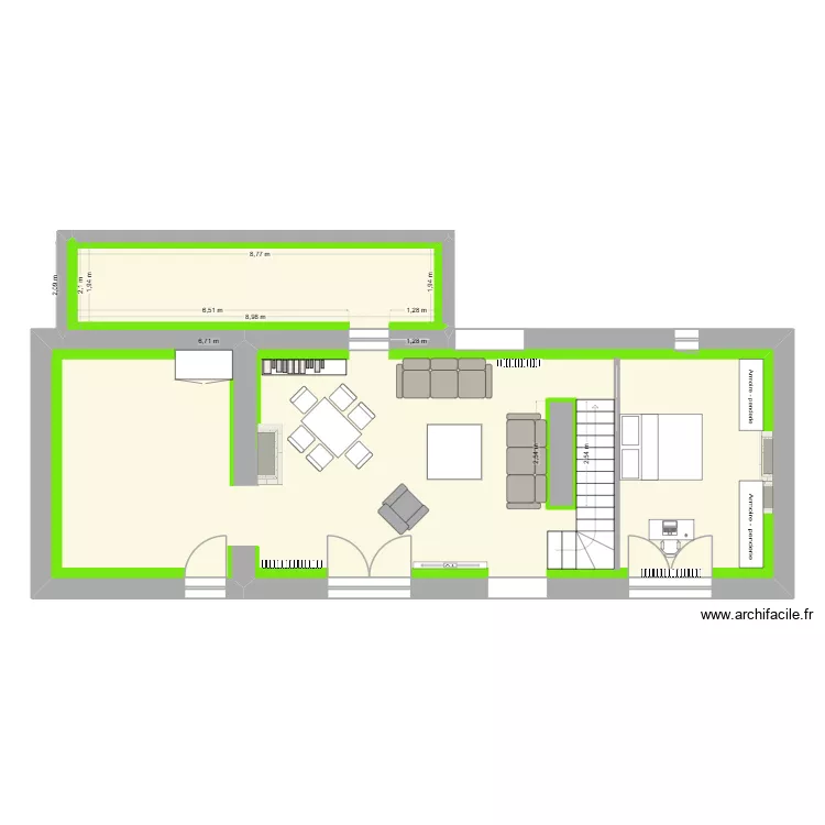 RDC GAROM. Plan de 2  et 109 m²