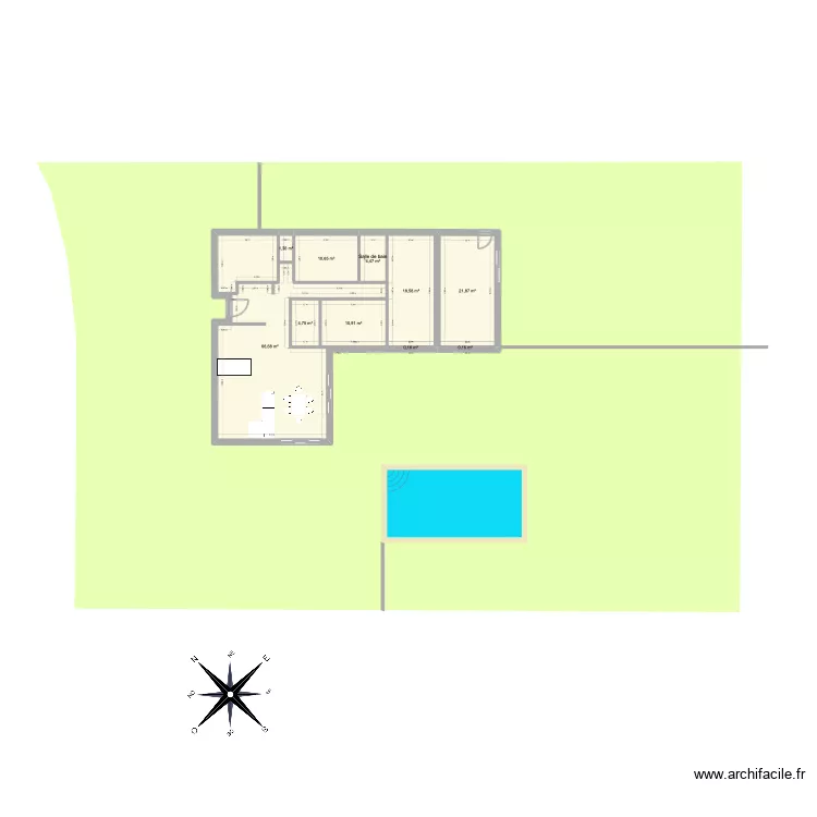 Projet maison v4. Plan de 10  et 140 m²