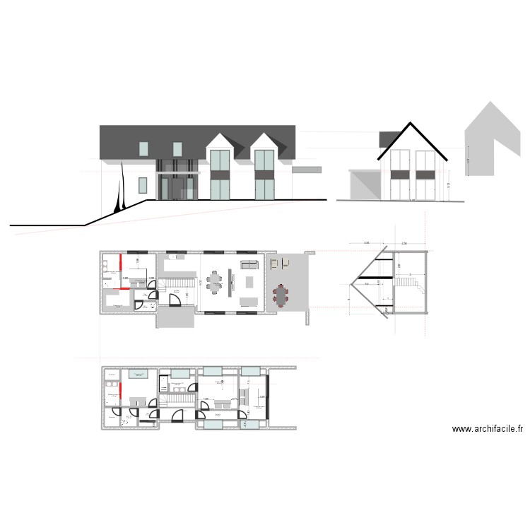 LONGERE TYPE 8 BIS. Plan de 24 pièces et 190 m2
