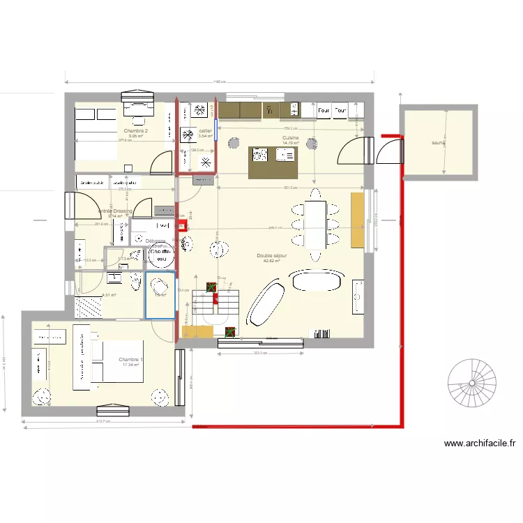 maison pluvis 8 145 m. Plan de 