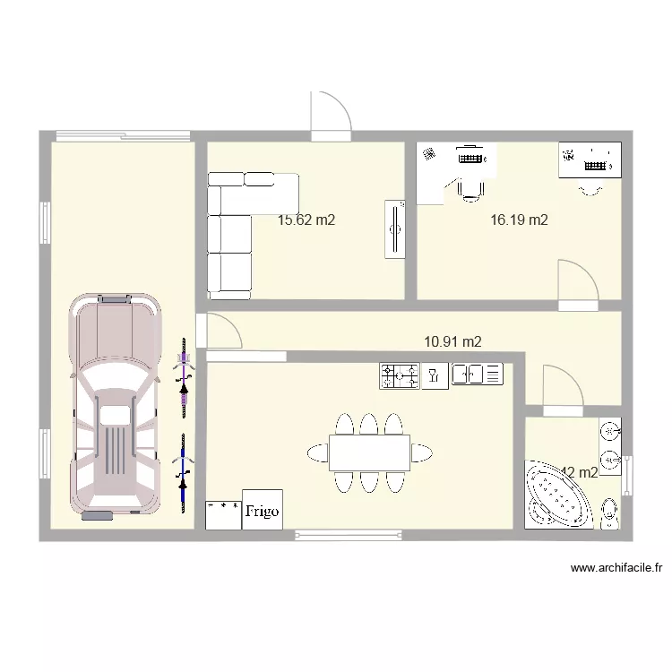 maison. Plan de 