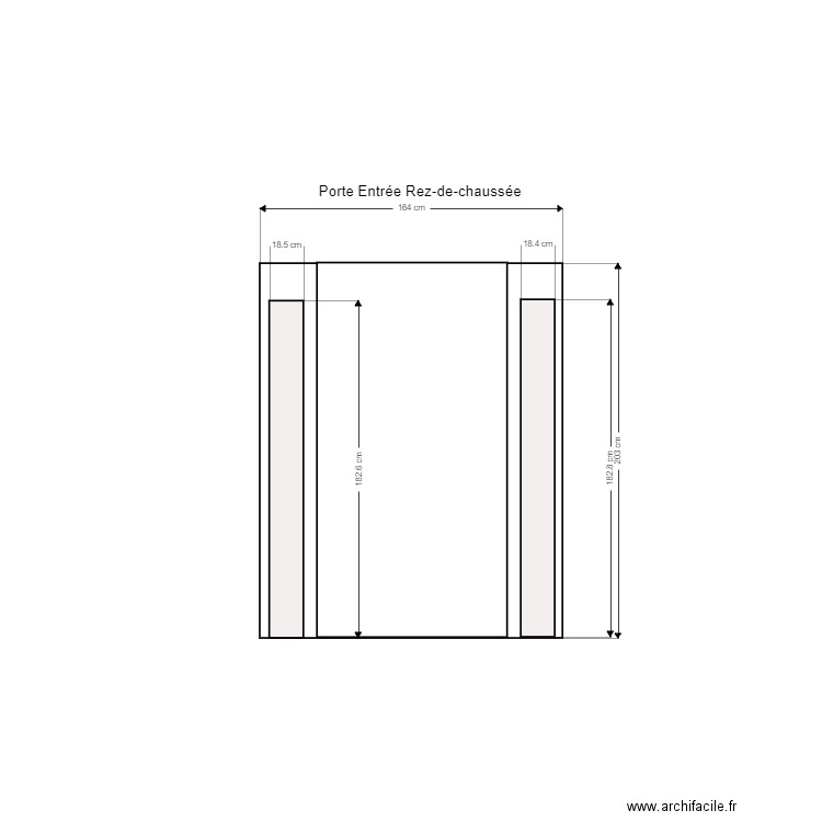 Porte Entrée Rez-de-chaussée. Plan de 0 pièce et 0 m2