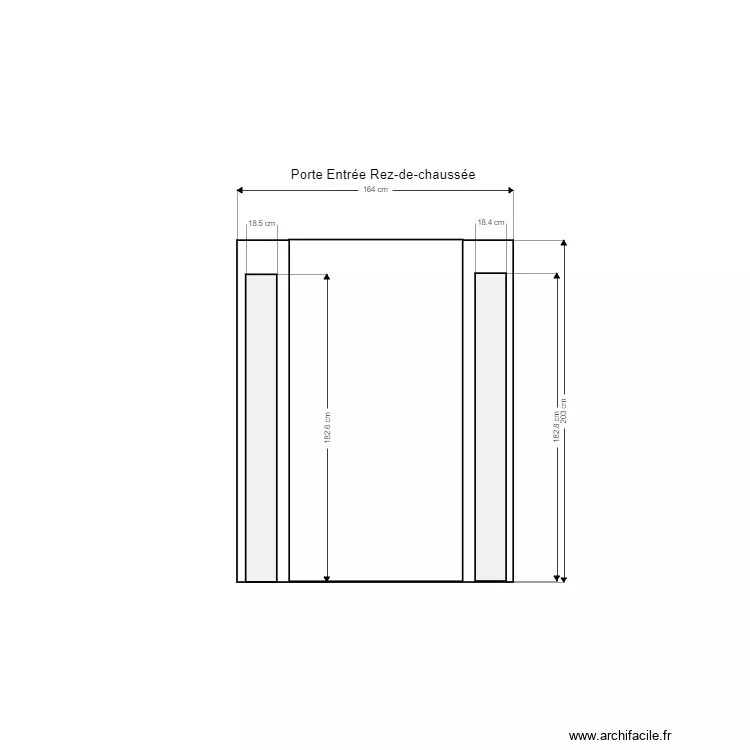 Porte Entr&eacute;e Rez-de-chauss&eacute;e. Plan de 