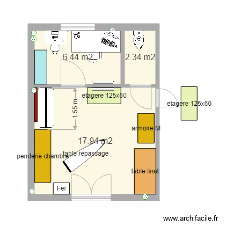 buanderie 1. Plan de 