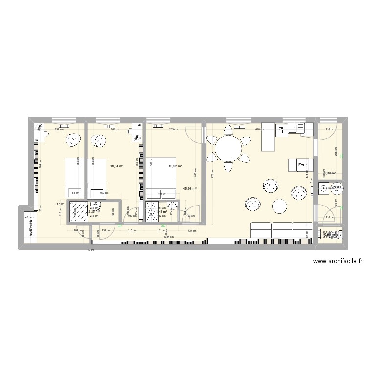 cail_projet2. Plan de 7 pièces et 77 m2