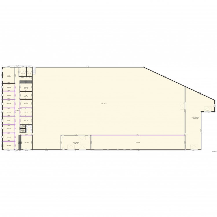 Entrepôt 395 buroLog. Plan de 0 pièce et 0 m2