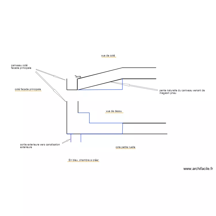chambre de decompression . Plan de 