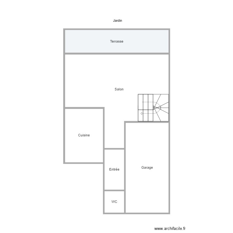 riceau rdc. Plan de 0 pièce et 0 m2