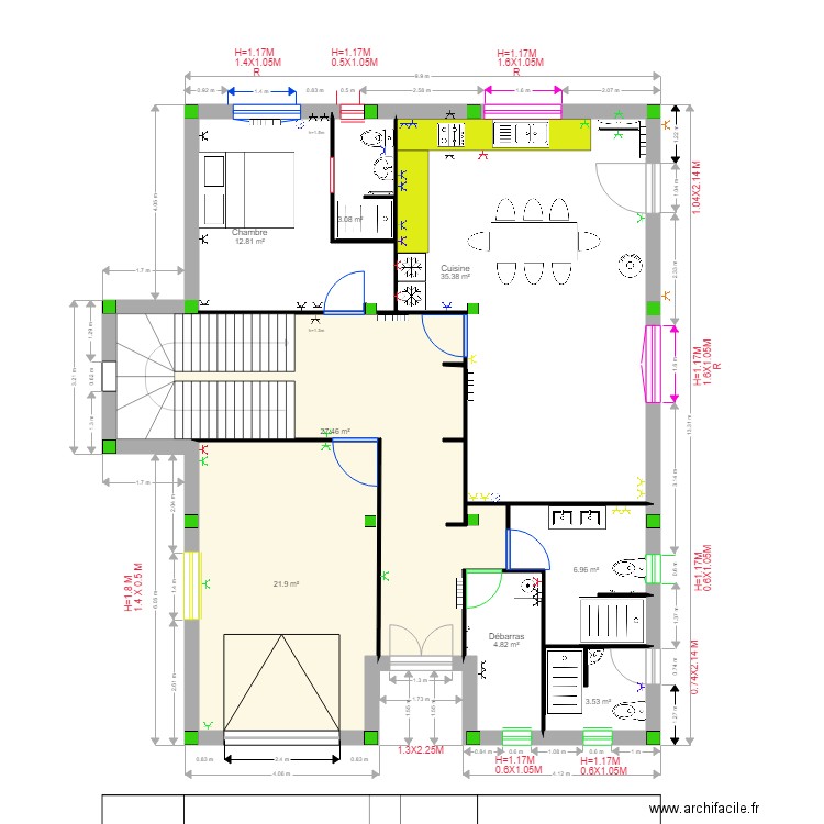 plan principal elec AAAA. Plan de 0 pièce et 0 m2