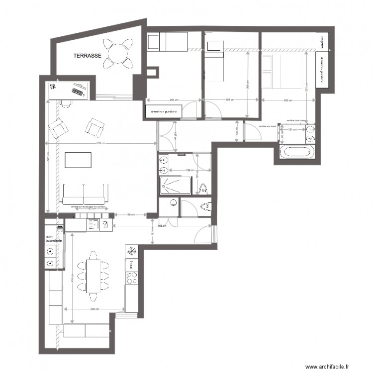 SEGALA Projet 1. Plan de 0 pièce et 0 m2