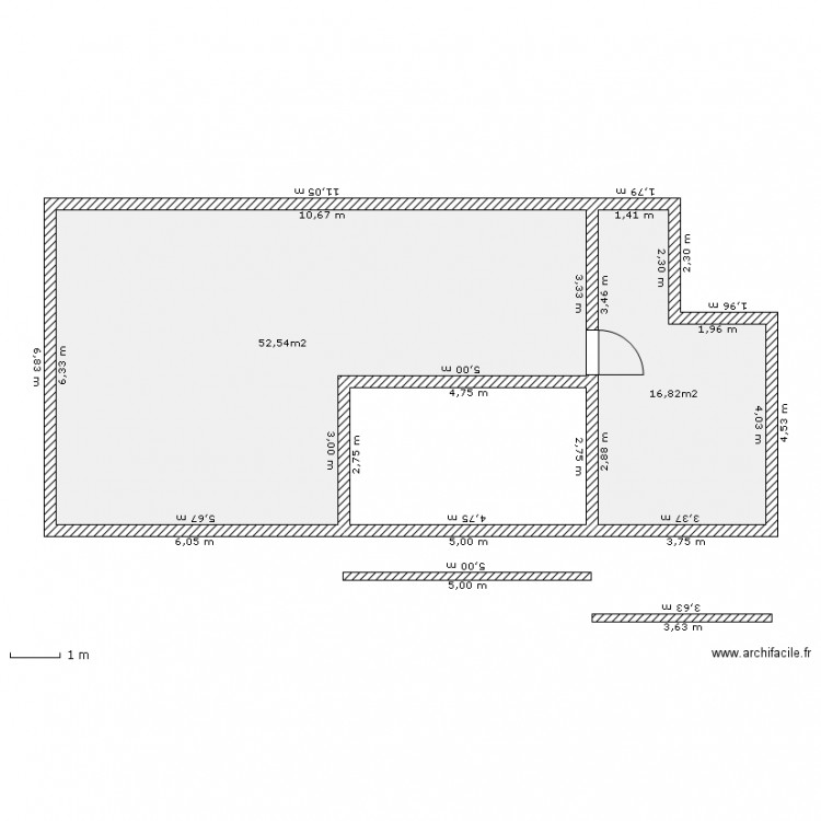 etage retravaillée. Plan de 0 pièce et 0 m2