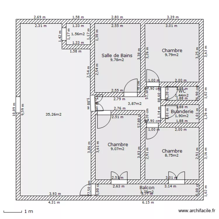 appartement. Plan de 