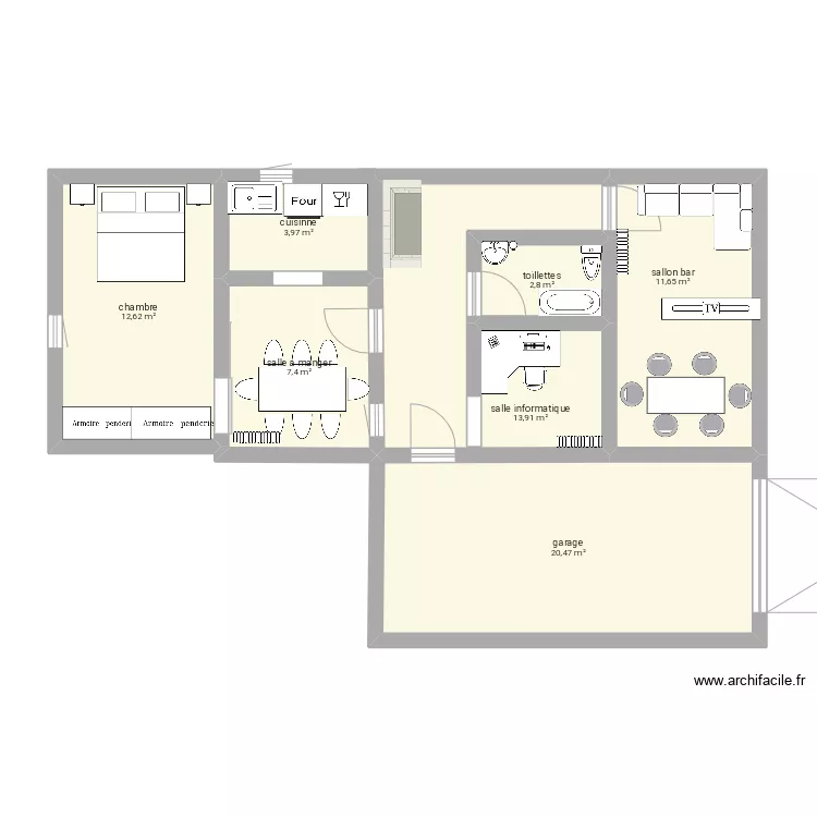 maison1. Plan de 