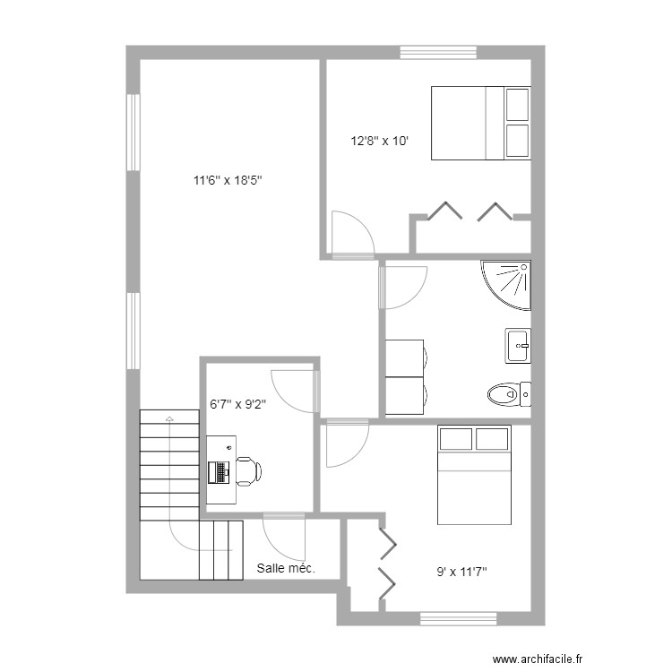 sous sol j155. Plan de 0 pièce et 0 m2