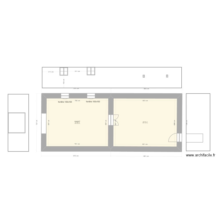 SOULAGETTE. Plan de 9 pièces et 394 m2