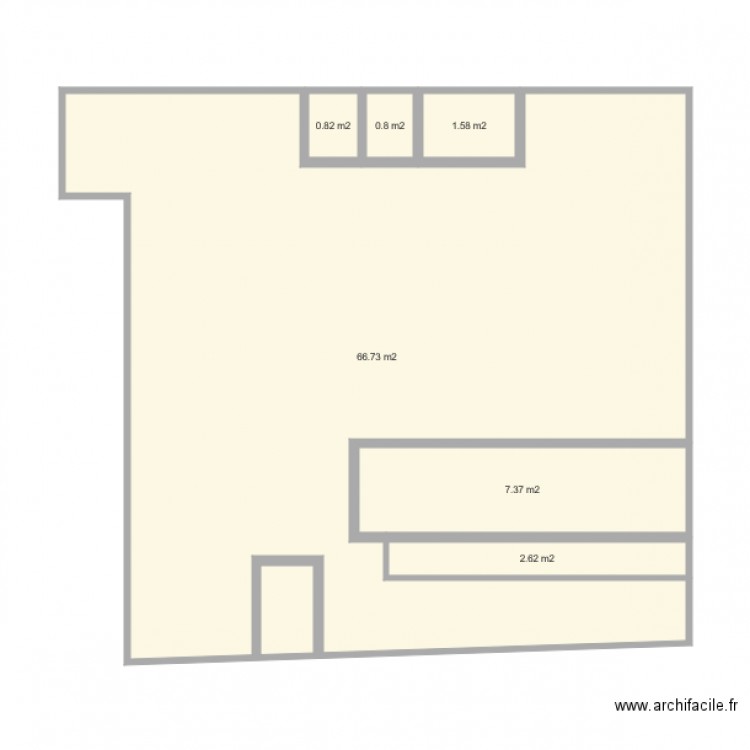 cote. Plan de 0 pièce et 0 m2