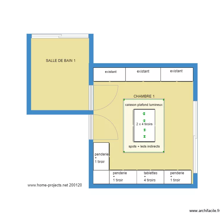 NARCISSES DRESSING CHAMBRE 1 200120 4. Plan de NARCISSES DRESSING CHAMBRE 1 200120 4. Plan de