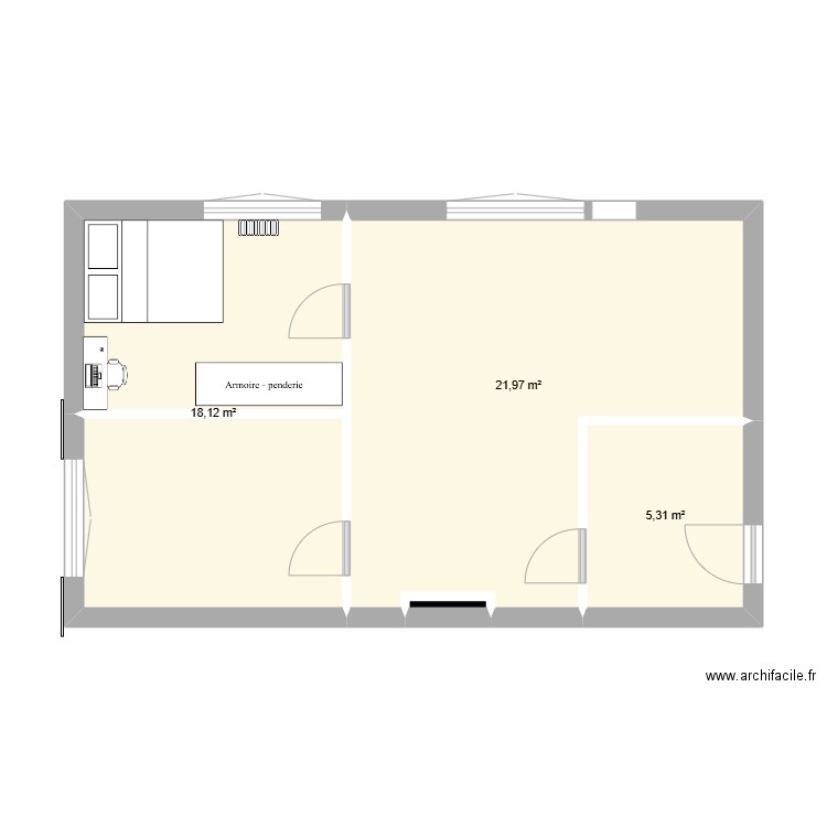 Studio Lucie Mezzanine. Plan de 0 pièce et 0 m2