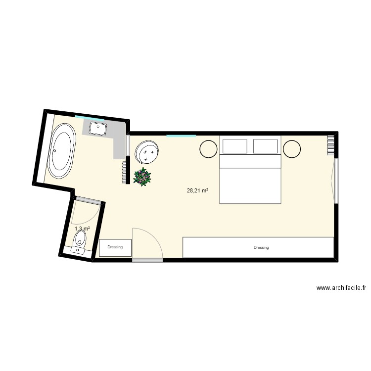 Options chambre #2. Plan de 0 pièce et 0 m2
