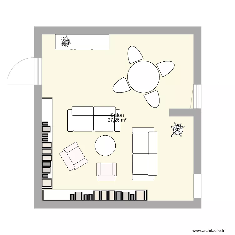 Salon. Plan de 