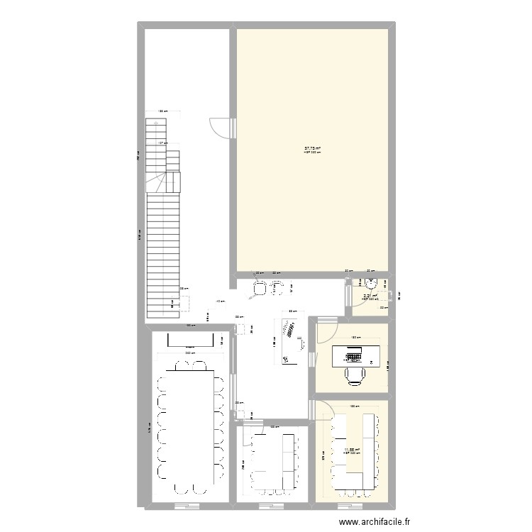 TEAM SA PLUS ACADEMY. Plan de 4 pièces et 80 m2