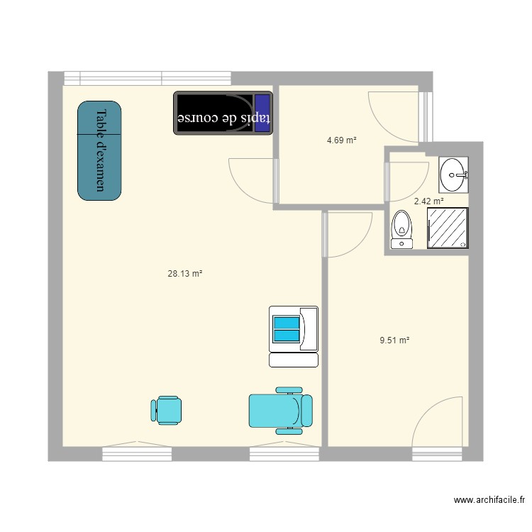 local 12 sans modif sdb actuelle amenagé bis. Plan de 0 pièce et 0 m2