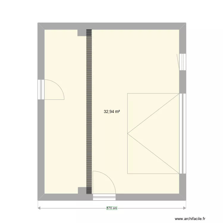 LAMARGUE SDBgarage AVANT TRAVAUX. Plan de 