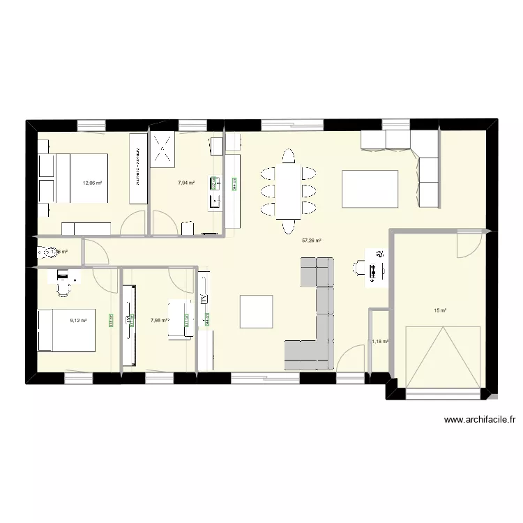 Maison Hexagone perso. Plan de Maison Hexagone perso. Plan de