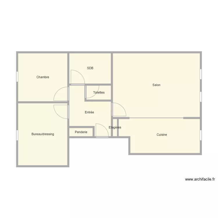 Appart Chartres sans rien. Plan de 