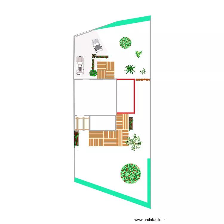terrain 108 dim MM. Plan de 