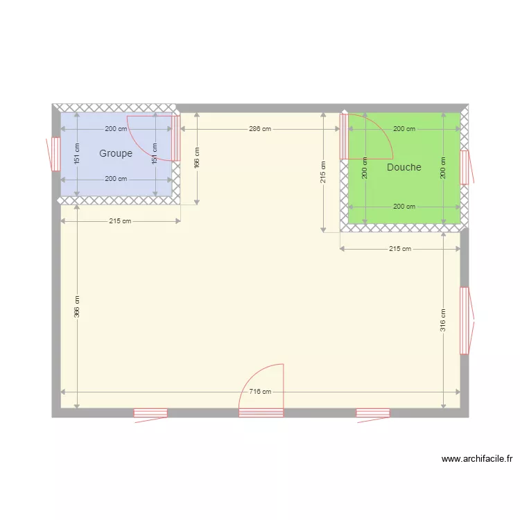 Cuisine &agrave; la Gait&eacute;. Plan de 