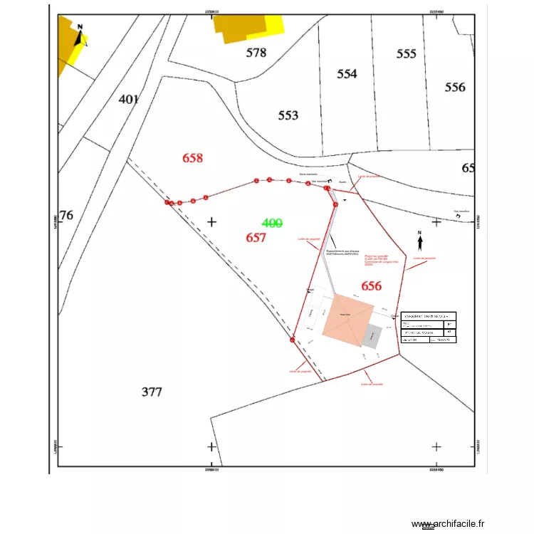 plan de masse  MODIFIE avril fred 2023. Plan de 