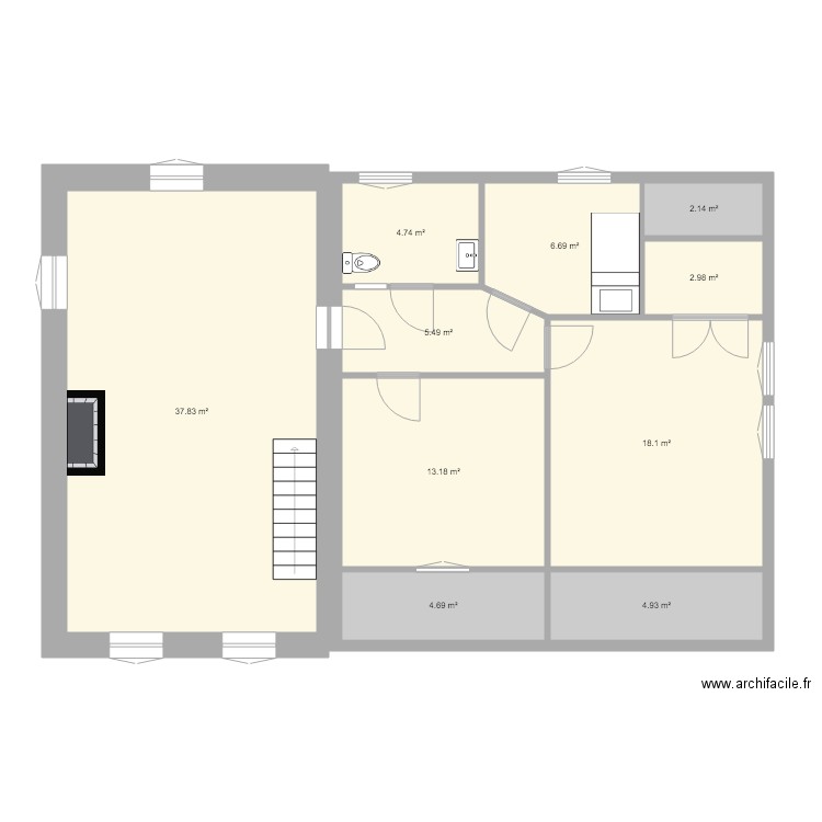 Maison Manzat étage 2. Plan de 0 pièce et 0 m2