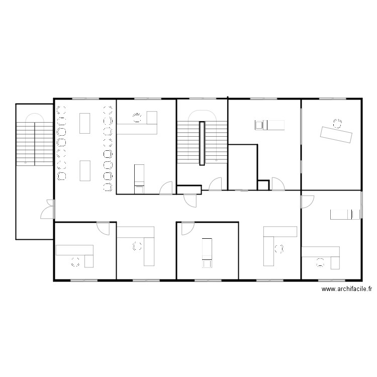 SCI COVL R+1. Plan de 13 pièces et 245 m2